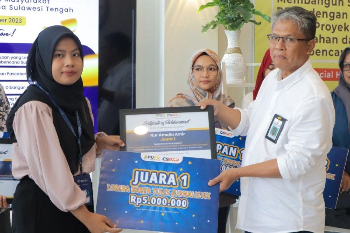 Pewarta ANTARA Biro Sulteng juara lomba karya jurnalistik Kementerian PUPR