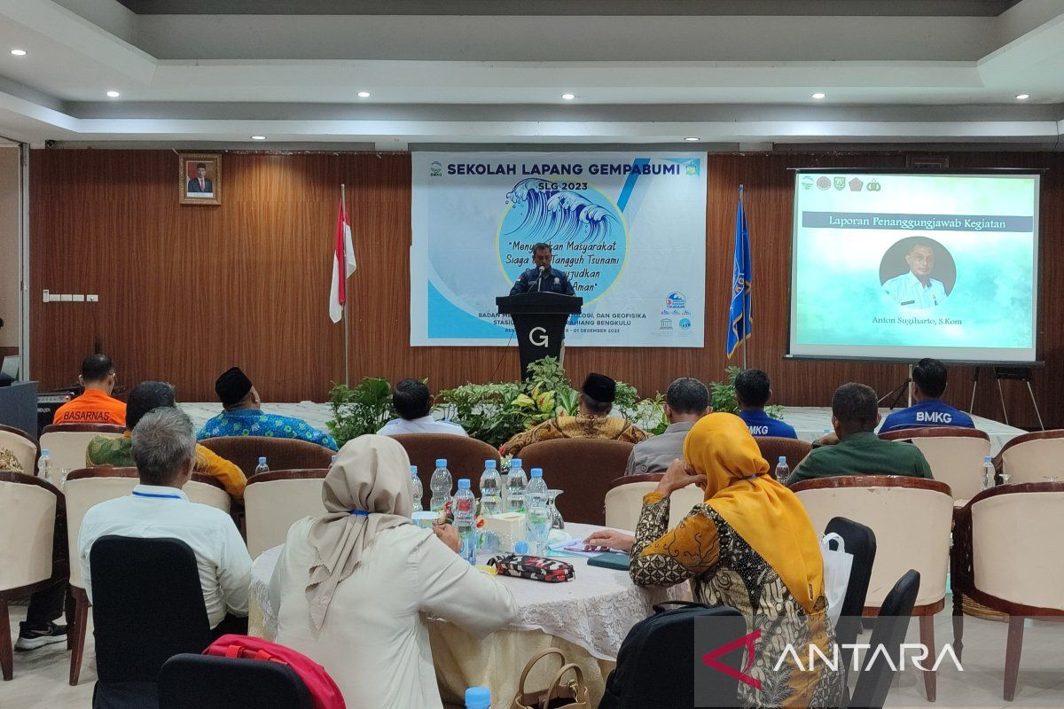 BMKG Bengkulu gelar sekolah lapang gempa bumi guna antisipasi bencana