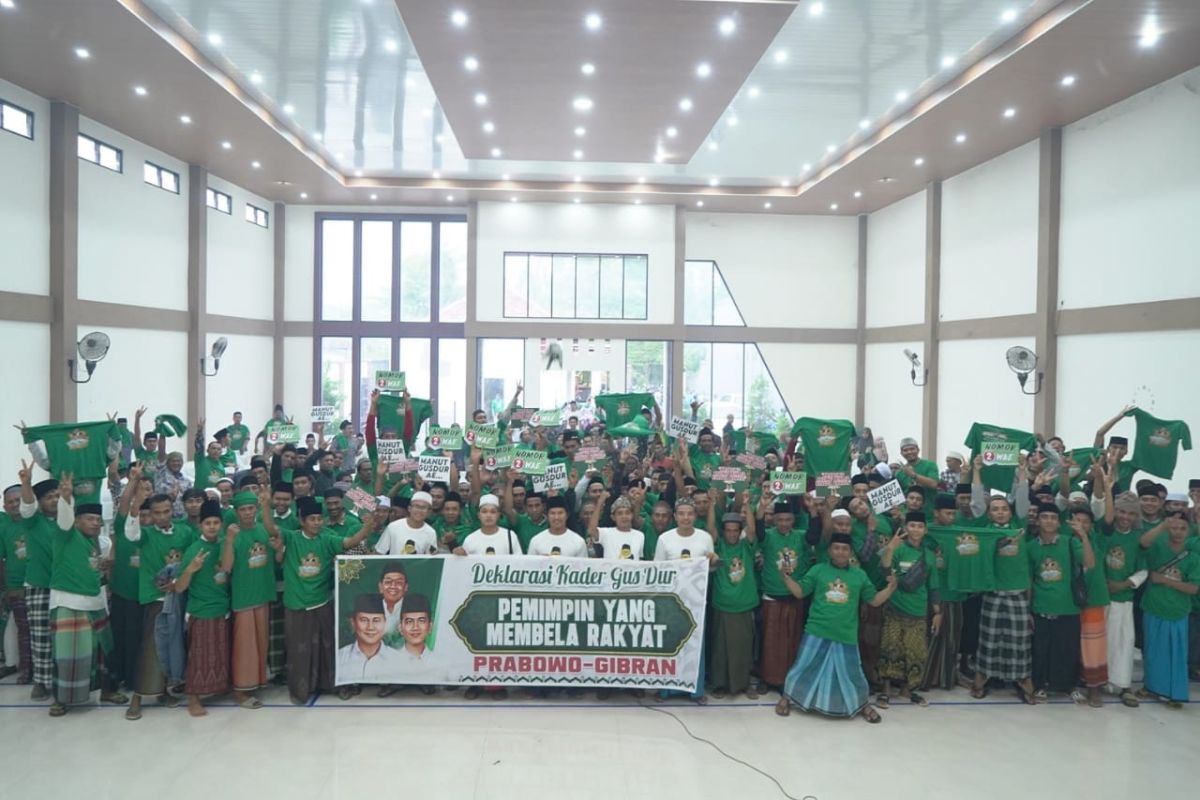 Ratusan kader Gus Dur Jatim dukung  Prabowo-Gibran