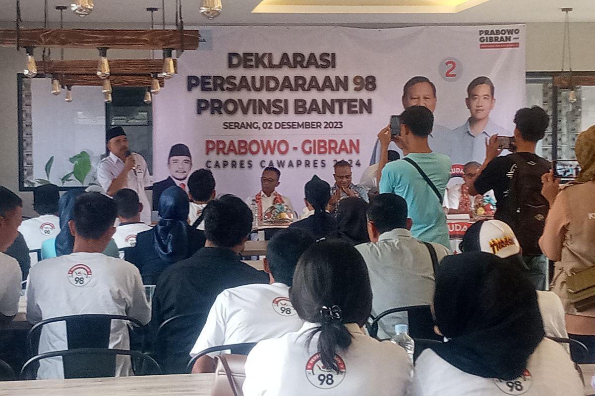 Persaudaraan 98' Banten deklarasi dukung Capres Prabowo