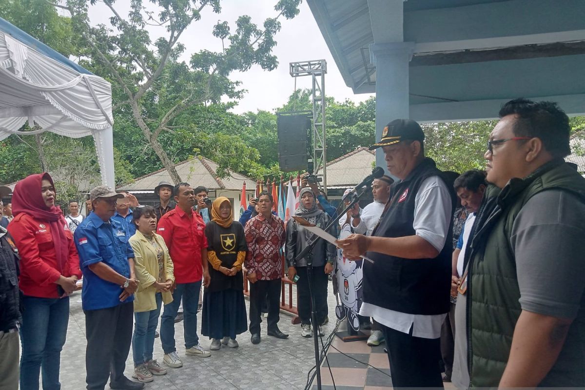 Peserta Pemilu 2024 di Belitung bacakan deklarasi kampanye damai