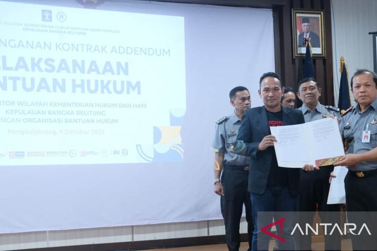 Kemenkumham Babel kucurkan dana bantuan hukum Rp732 juta