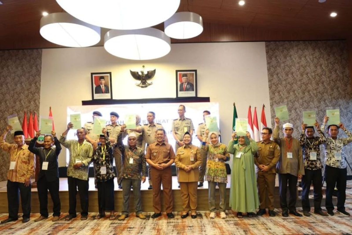 BPN Banten serahkan 27.087 sertifikat tanah program PTSL 2023