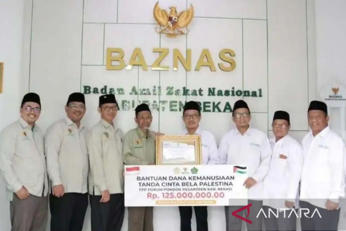 BAZNAS Bekasi himpun donasi Rp1,3 miliar untuk Palestina