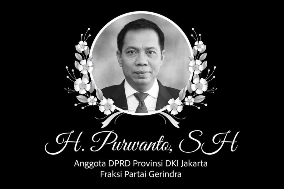 Anggota Komisi A DPRD DKI Purwanto meninggal dunia