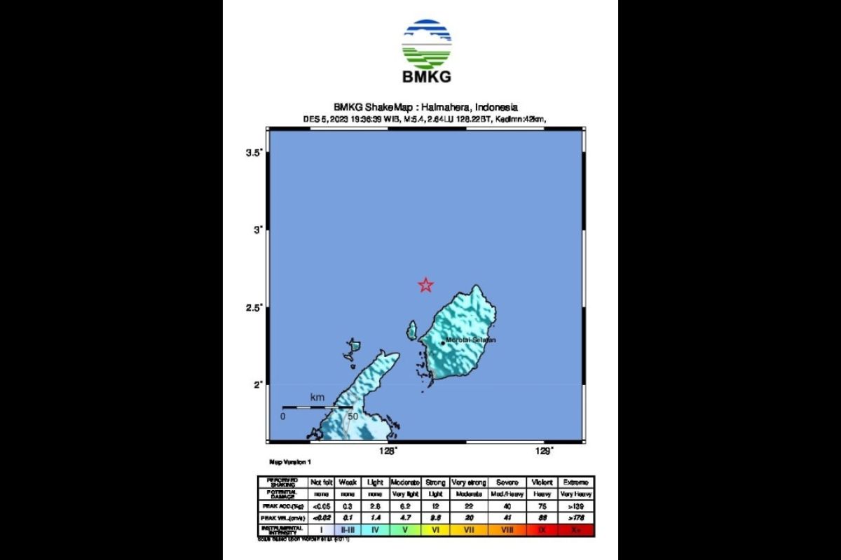 Gempa M5,4 guncang wilayah Morotai dipicu Lempeng Laut Filipina