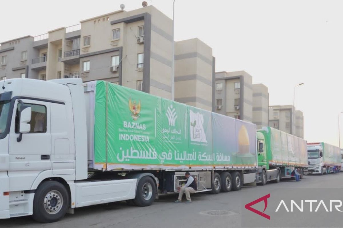 Baznas RI kirim bantuan kemanusiaan 12 kontainer untuk Palestina  melalui Pintu Rafah
