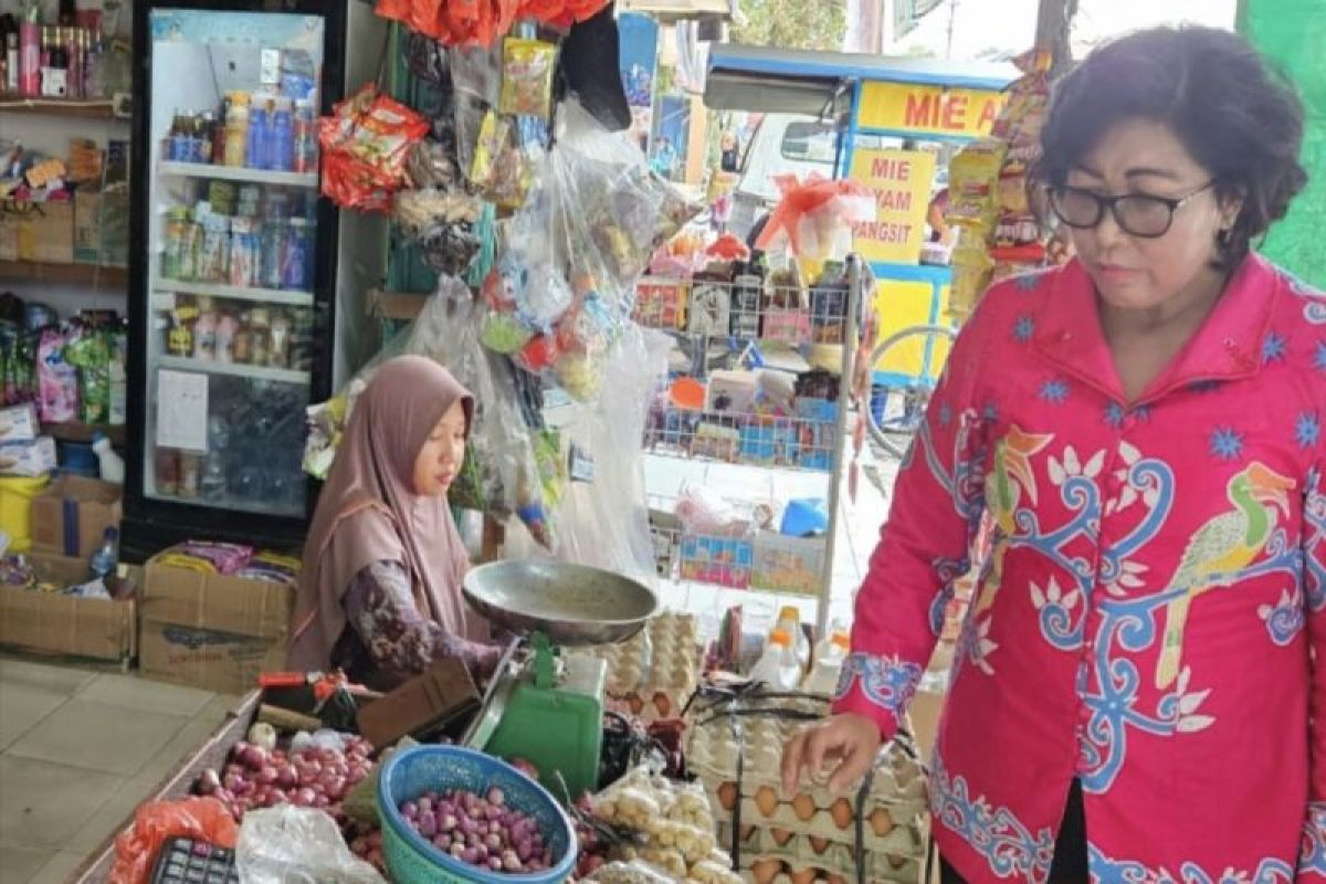 Pj Bupati Lamandau blusukan ke pasar mengecek harga sembako