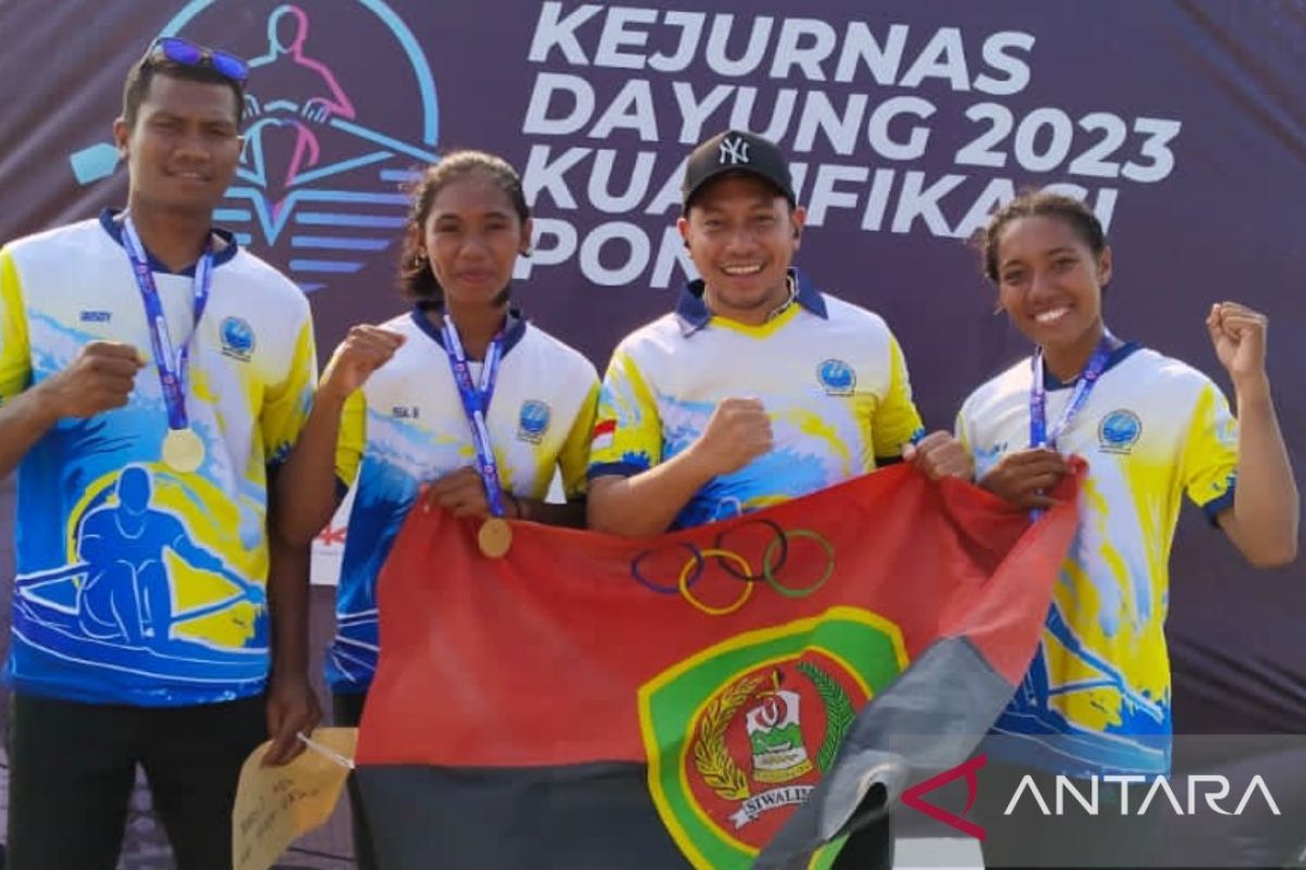Sabet dua emas, PODSI Maluku juara umum Rowing Beach Sprint di Kejurnas Dayung 2023