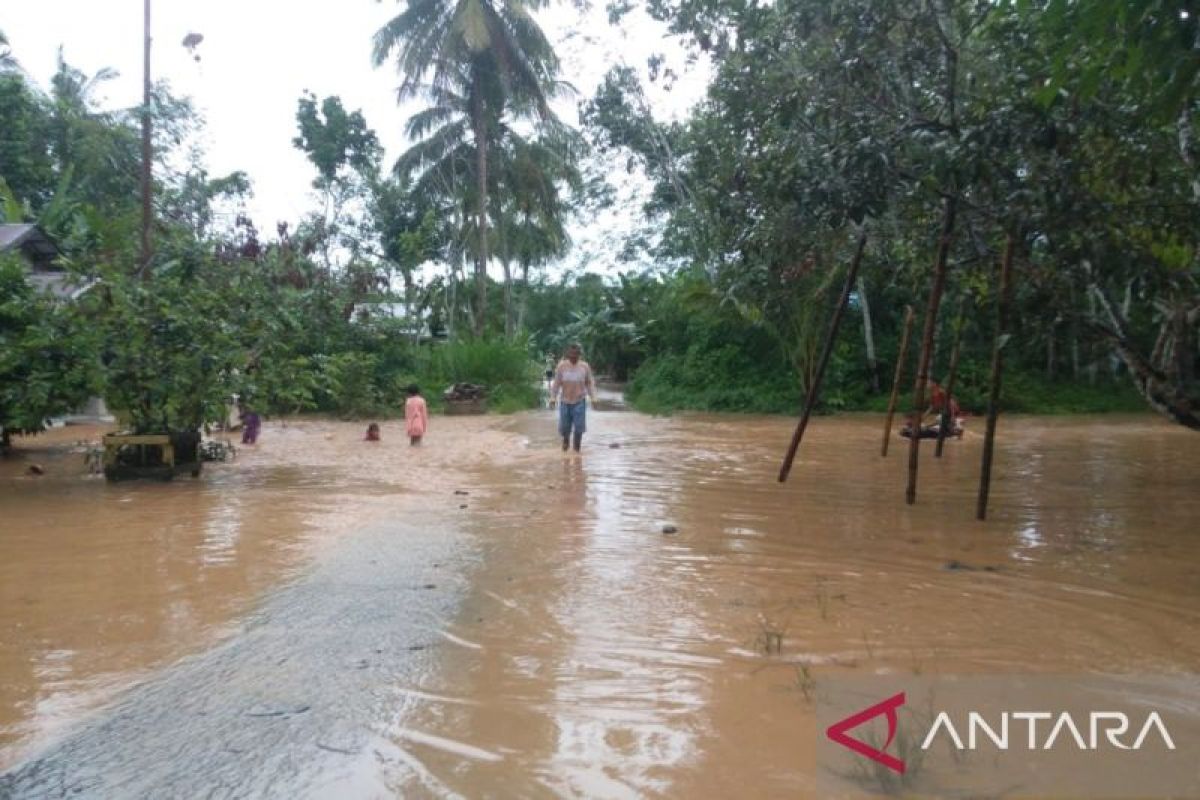 Banjir landa pemukiman warga di pinggiran Meratus HST