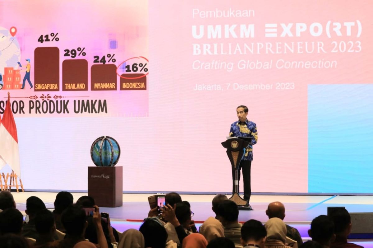 Presiden Joko Widodo buka UMKM EXPO(RT) BRILIANPRENEUR 2023