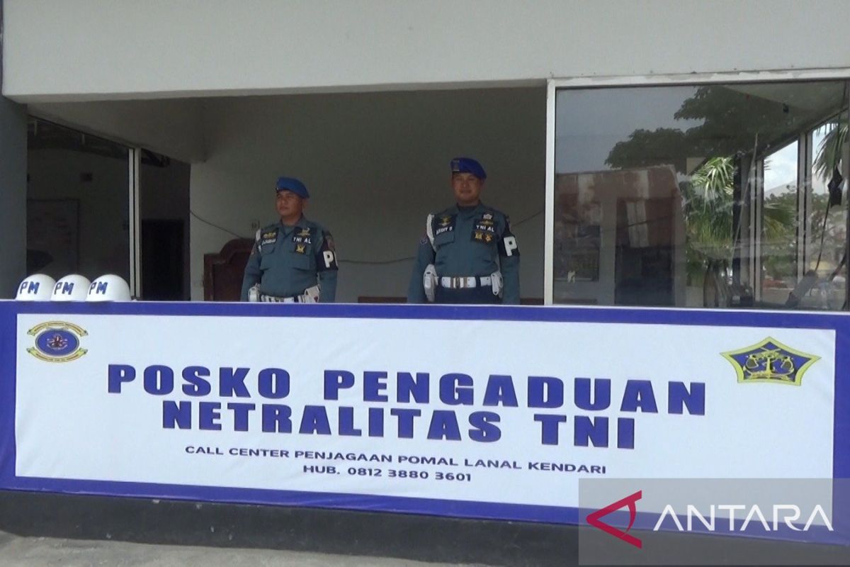 Denpom Lanal Kendari buka posko pengaduan netralitas TNI