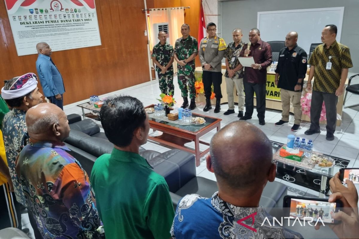 Polresta dan Pemkab Manokwari ajak warga jaga kondusifitas Pemilu 2024