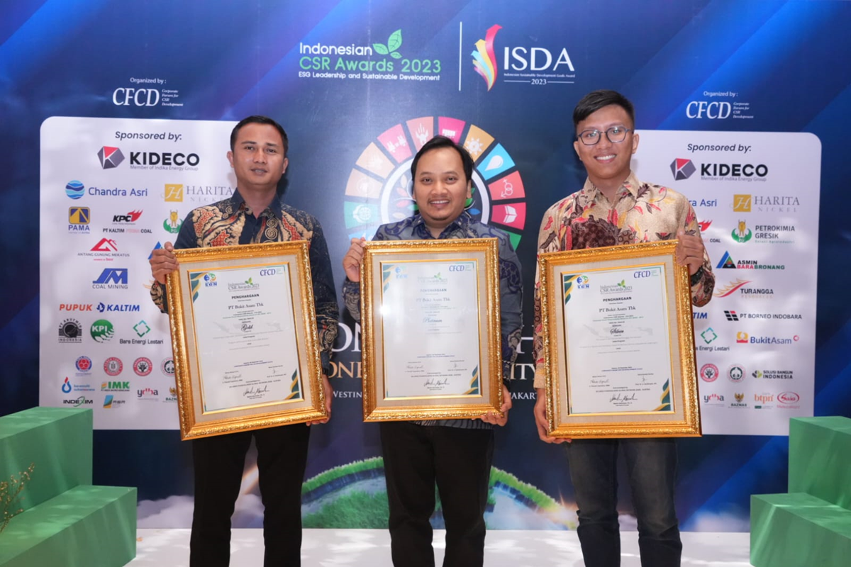 Jalankan CSR berkelanjutan, PTBA borong 3 penghargaan ICA 2023