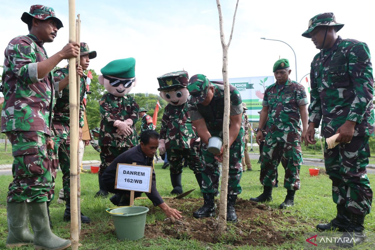 TNI menggandeng BUMN tanam 500 bibit pohon di kawasan Sirkuit Mandalika