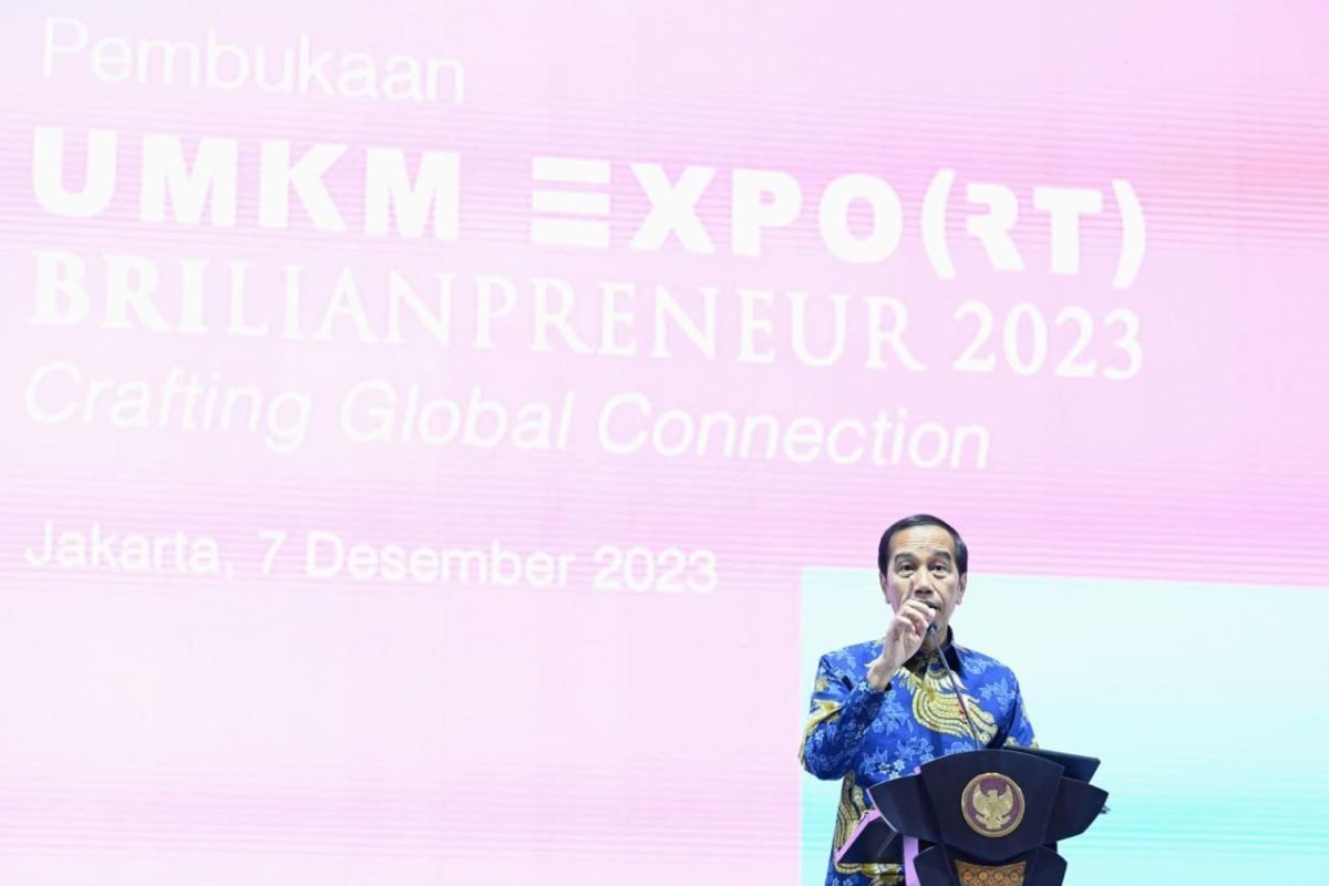 Presiden Joko Widodo puji poduk UMKM EXPO(RT) BRILIANPRENEUR 202323