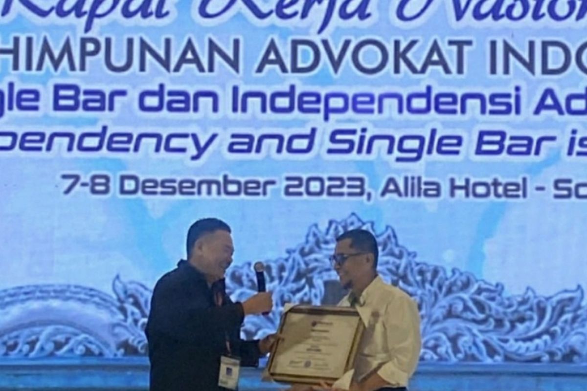 Kegiatan PGtS digagas DPC Peradi Padang diapresiasi penghargaan DPN