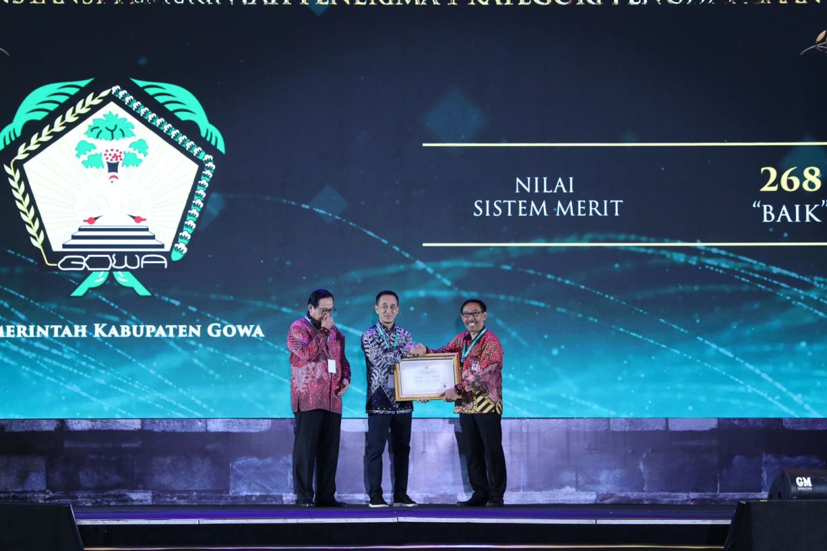 KASN beri penghargaan Anugerah Meritokrasi 2023 kepada Kabupaten Gowa