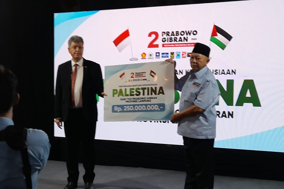 TKD Lampung serahkan bantuan Rp250 juta kepada Dubes Palestina