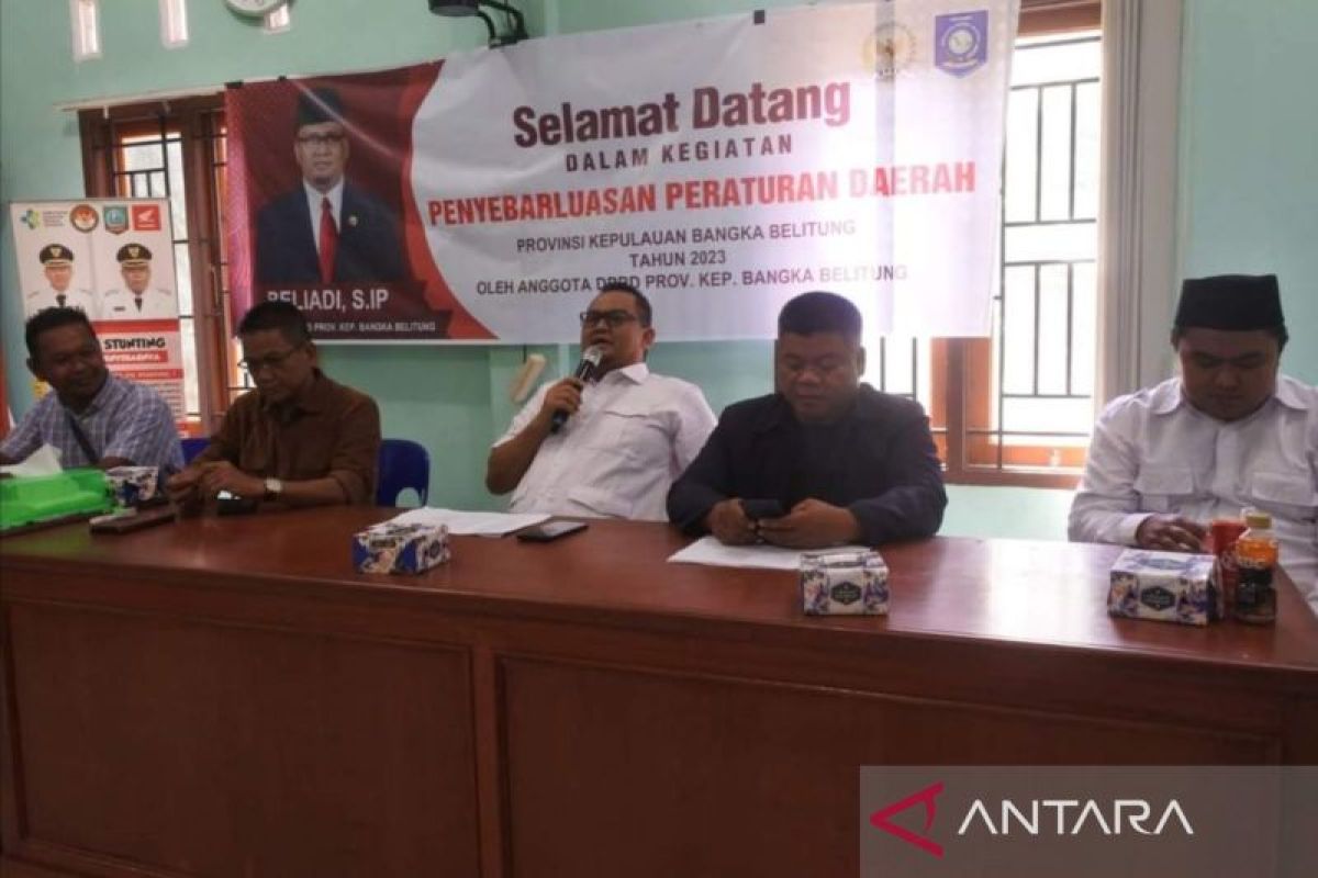 Wakil Ketua DPRD Babel, Beliadi sebarluaskan Perda Kepariwisataan Di Desa Lintang