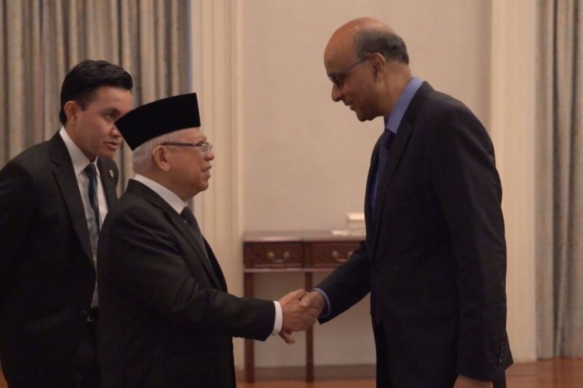 Ma'ruf Amin temui Presiden Singapura bahas kerja sama ekonomi dan kesehatan