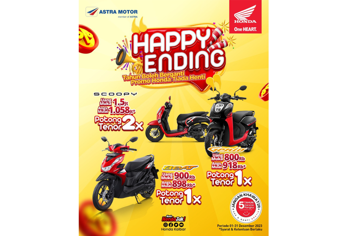 Tahun boleh berganti, promo Honda tiada henti