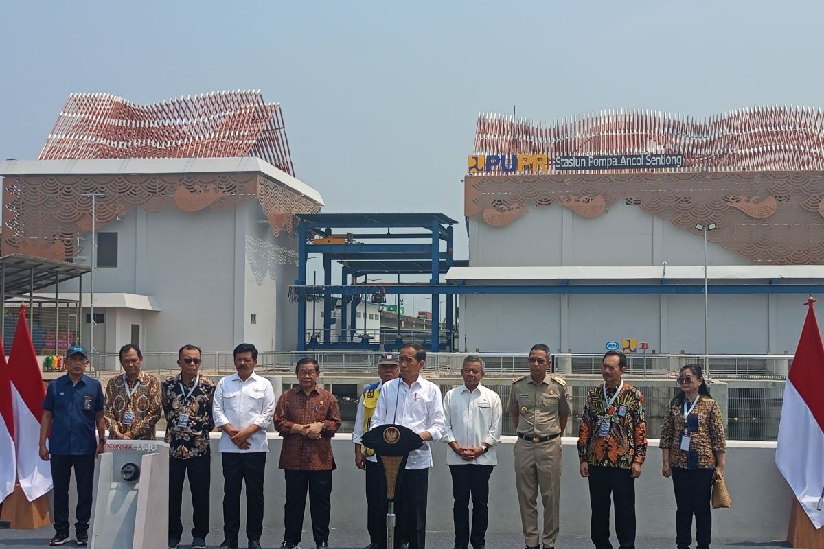 Presiden Jokowi resmikan stasiun pompa terbesar Indonesia di Ancol Jakarta