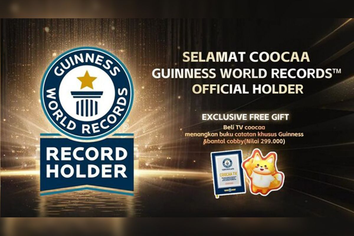 Merek TV No.1 Indonesia, coocaa TV Rayakan Pencapaian "Guinness World Record" dalam Festival Belanja 12.12