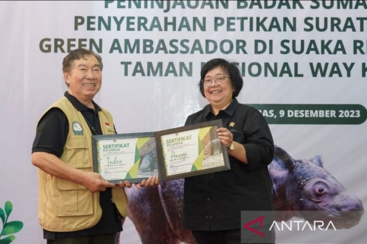 USAID apresiasi komitmen KLHK-YABI jaga populasi Badak Sumatera