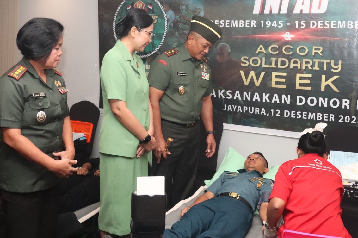 Kodam XVII/Cenderawasih targetkan 1.000 kantong darah di Hari Juang Kartika