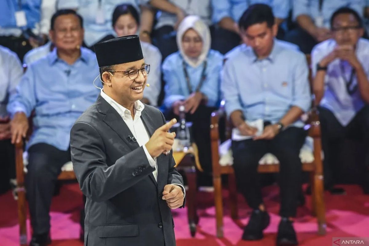 Anies Baswedan banyak singgung penegakan hukum dan keadilan saat debat pertama