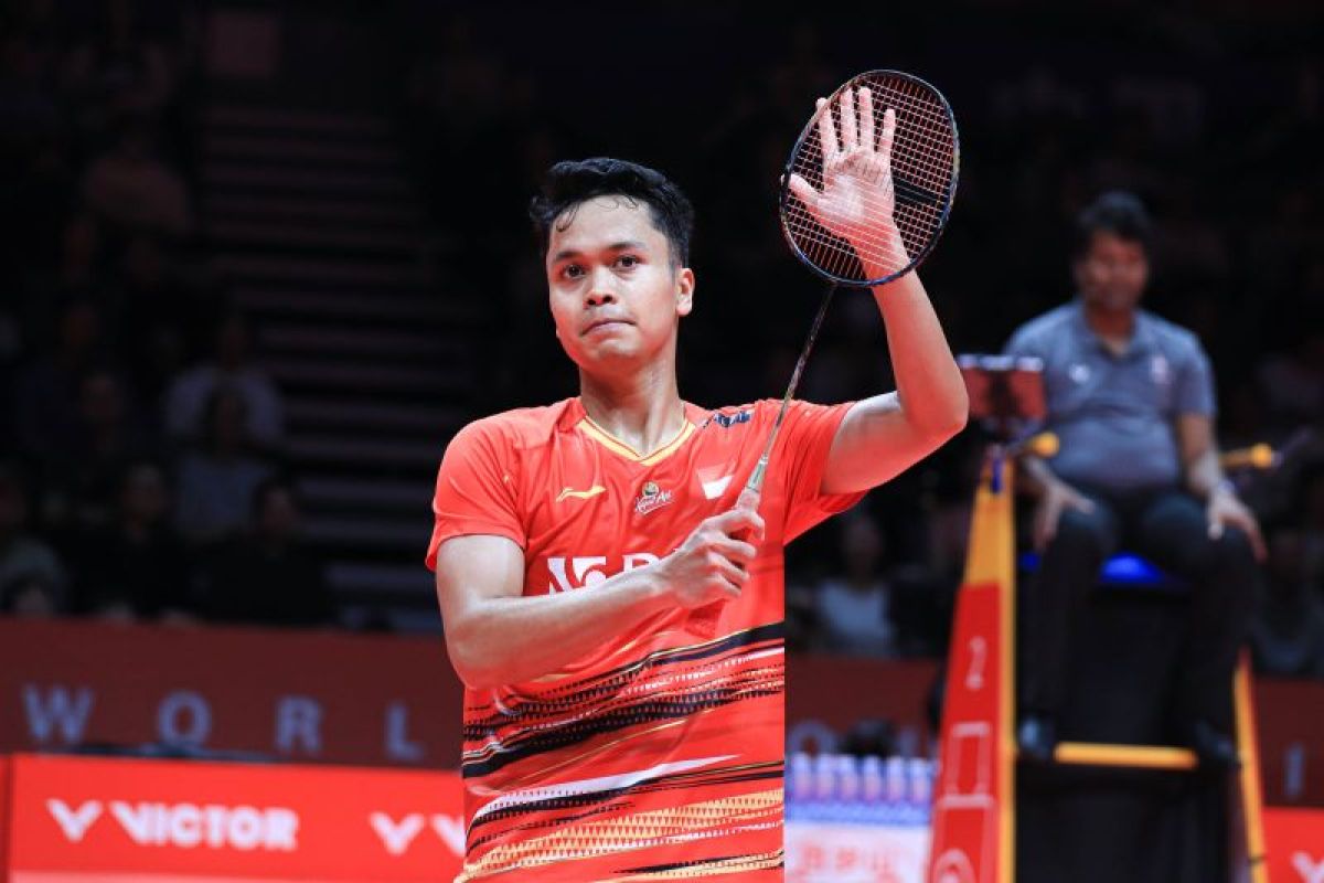 Ginting kalahkan Shi Yu Qi di World Tour Finals 2023