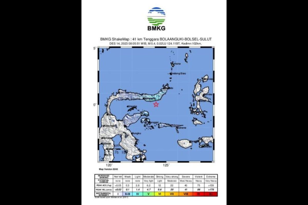 Deformasi batuan sebabkan gempa di wilayah pantai selatan Bolaang Uki