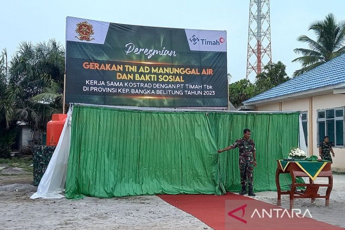 Kostrad dan PT Timah bangun 20 titik air bersih di Babel