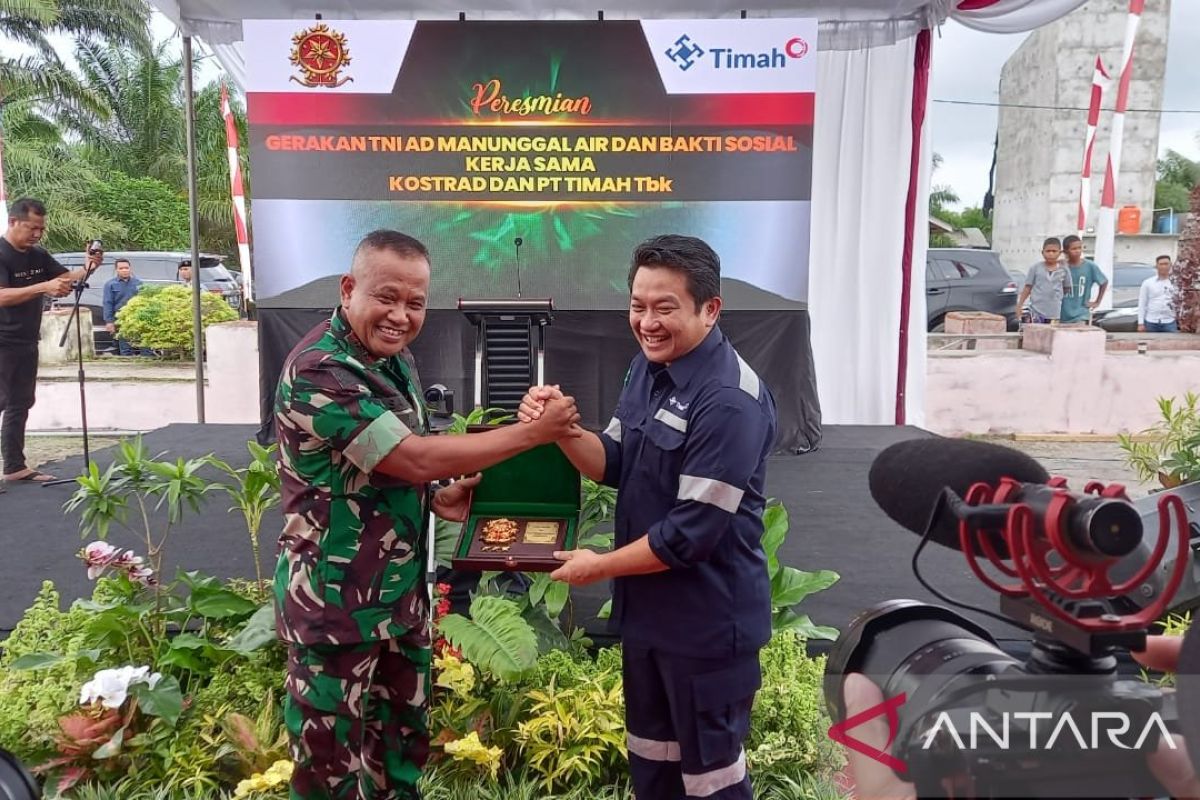 Desa Batu Beriga jadi salah satu lokasi pembangunan sumur bor PT Timah bersama Kostrad