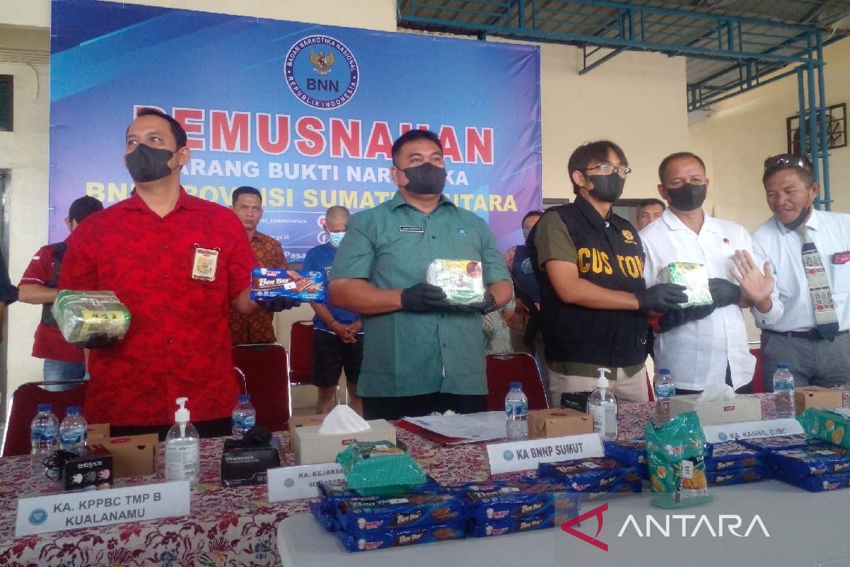 BNN Provinsi Sumut musnahkan tiga kilogram  sabu-sabu