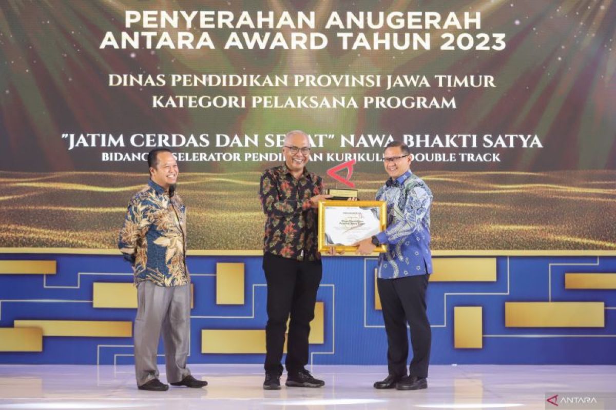 Dinas Pendidikan Jatim peroleh penghargaan dari ANTARA lewat program 