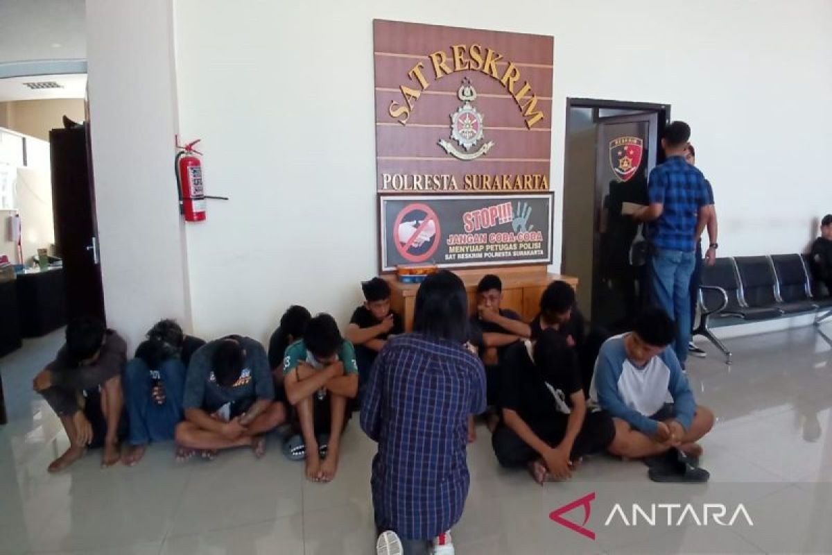 11 pelaku tawuran di Kadipiro Solo Jateng diamankan polisi