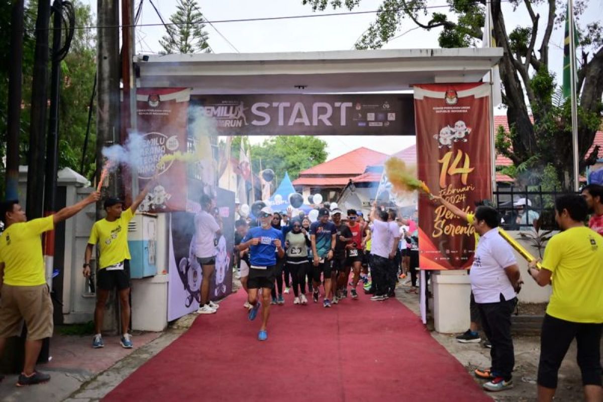 KPU Sulsel ajak pemilih ke TPS melalui Fun Run Pemilu 