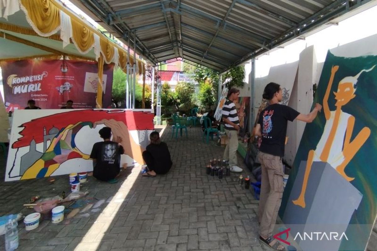 KPU  Kudus gelar lomba mural untuk sosialisasikan Pemilu serentak 2024