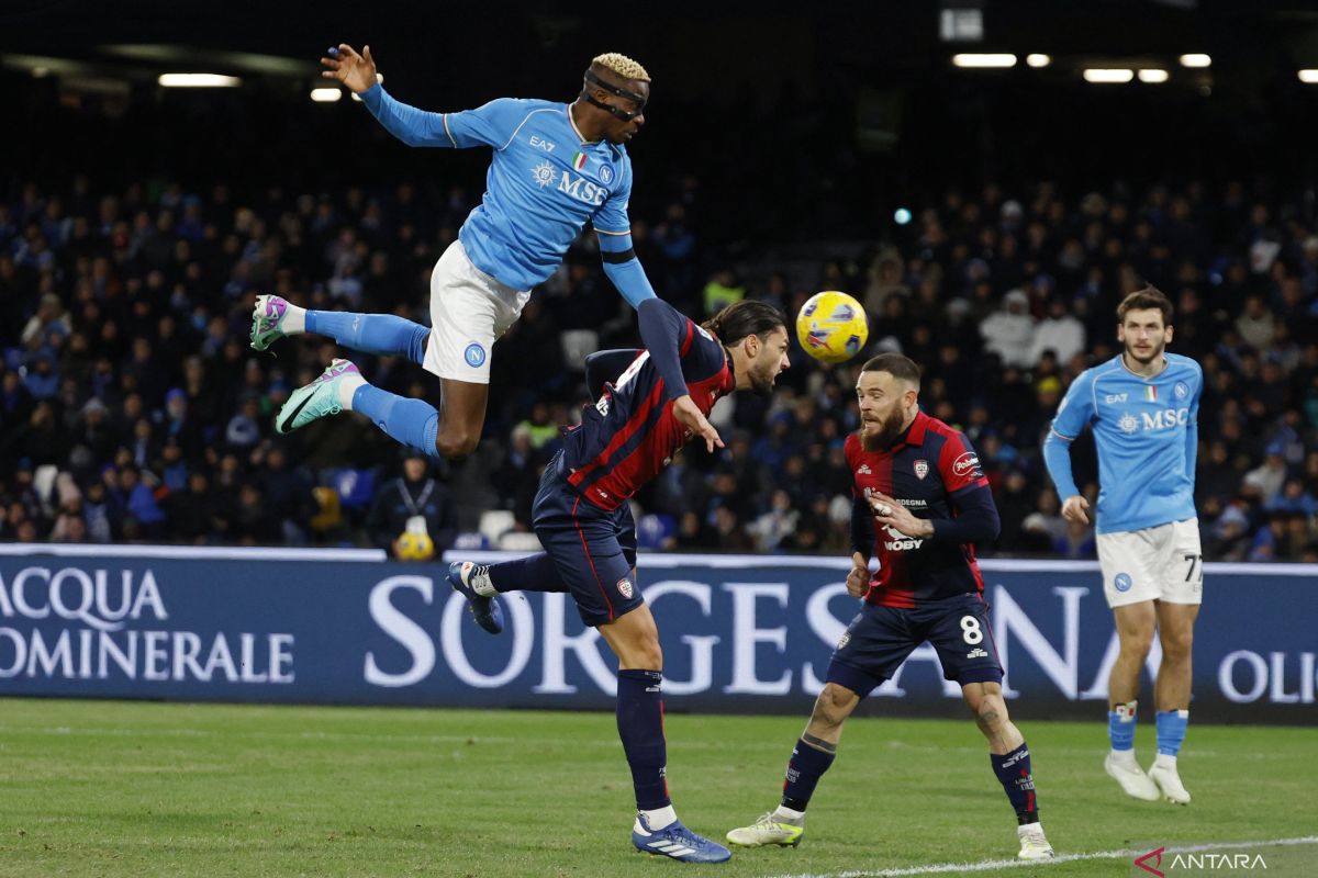 Liga Italia: Napoli masuk zona Champions setelah taklukkan Cagliari 2-1