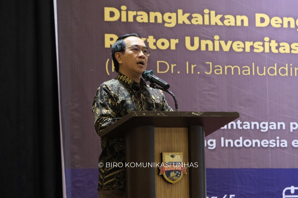 Rektor Unhas sampaikan visi pendidikan Indonesia Emas 2045 di Unibos