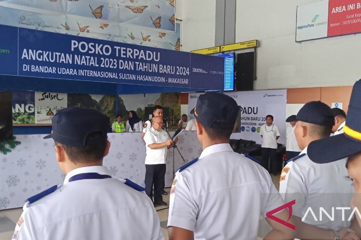 Posko Terpadu di Bandara Hasanuddin Makassar resmi beroperasi