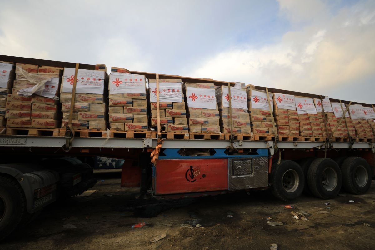 Bantuan kemanusiaan China tiba di Gaza via  perbatasan Kerem Shalom