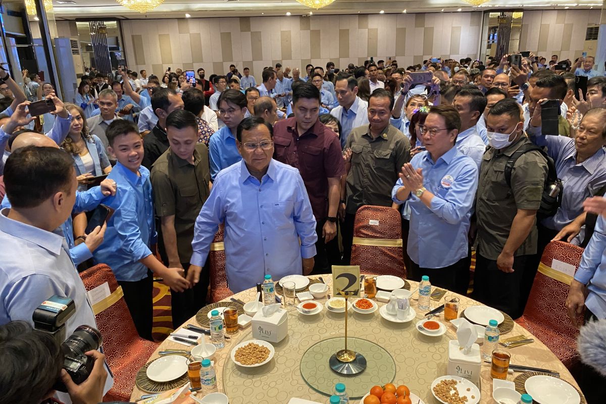 Prabowo hadiri acara Aliansi Tionghoa Indonesia