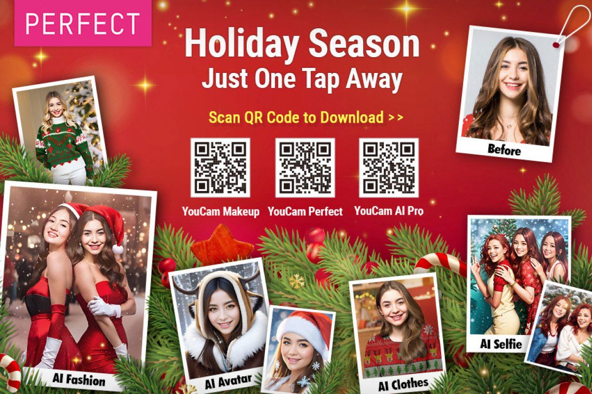 Perfect Corp. hadirkan fitur Holiday Season di aplikasi YouCam