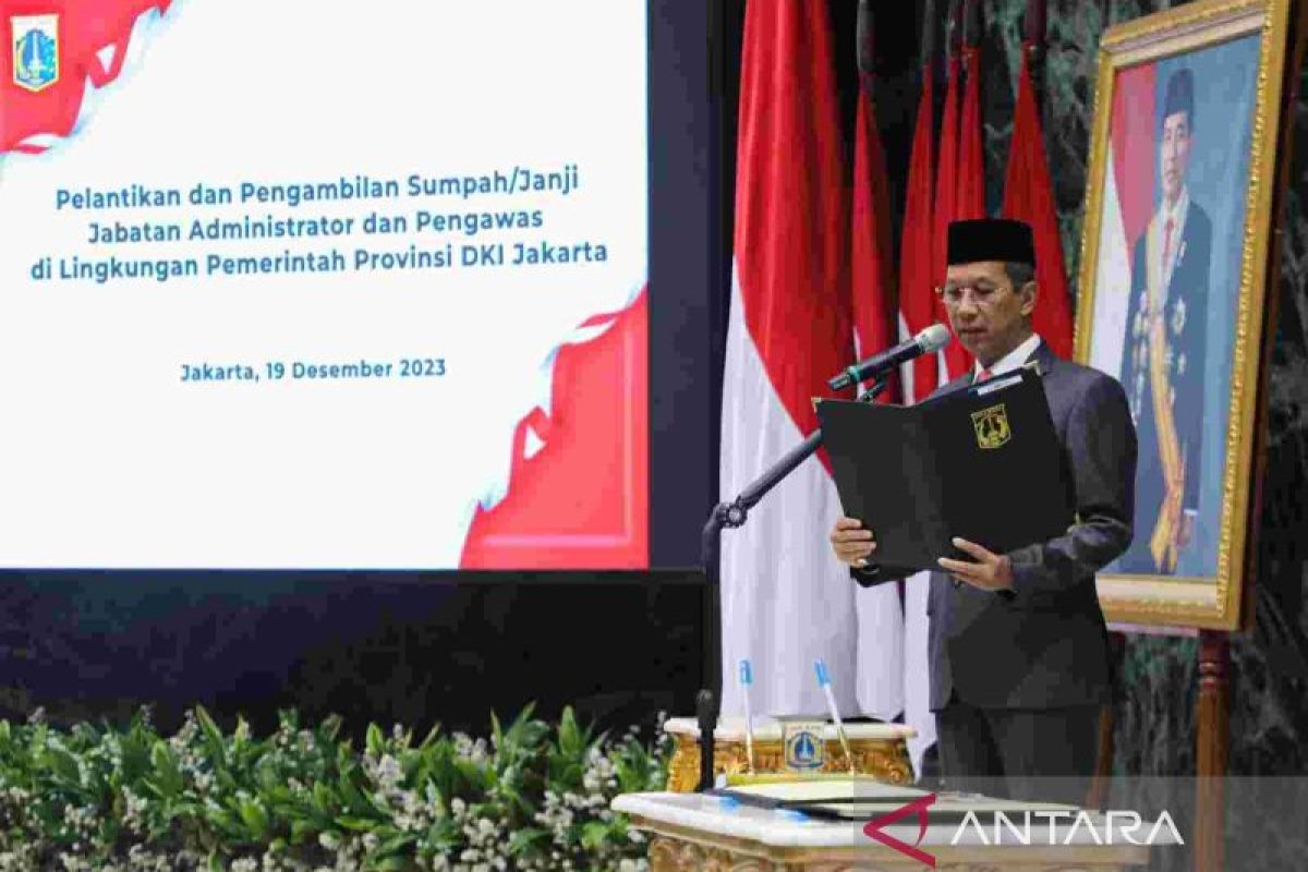 Heru lantik ratusan pejabat untuk wujudkan Jakarta sebagai kota global