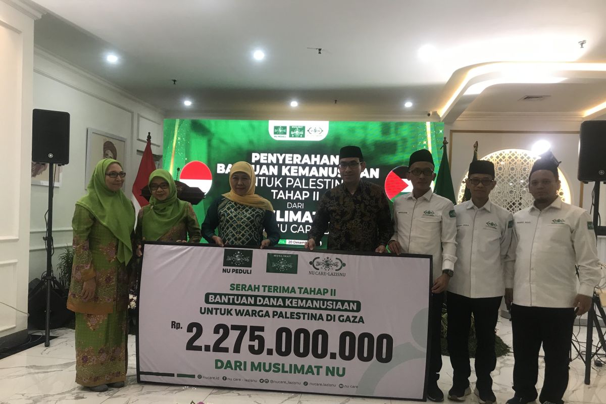 Muslimat NU serahkan bantuan tahap ke-2 untuk rakyat Palestina