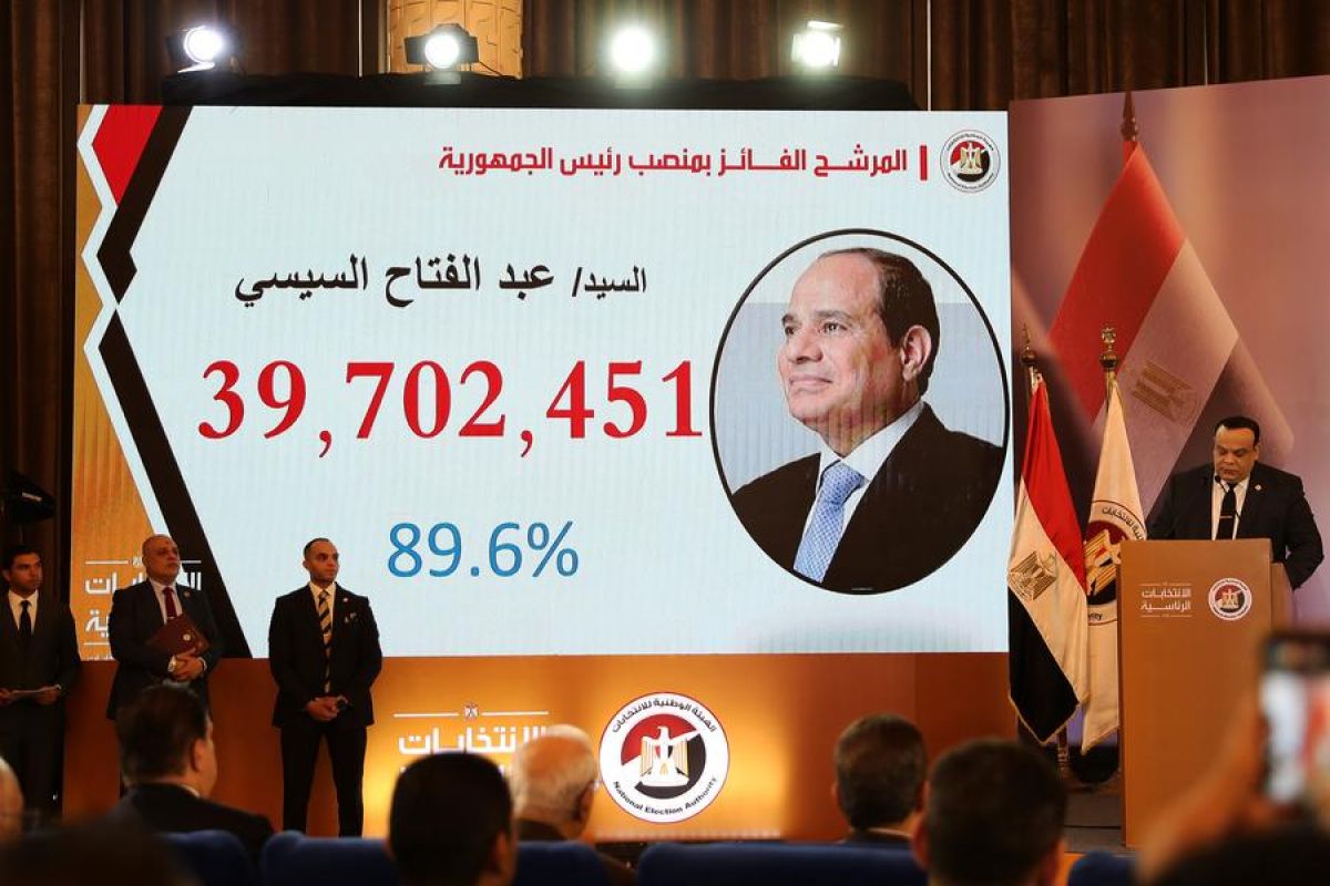 Kantongi 89,6 persen suara, Sisi menang Pilpres 2024 di Mesir