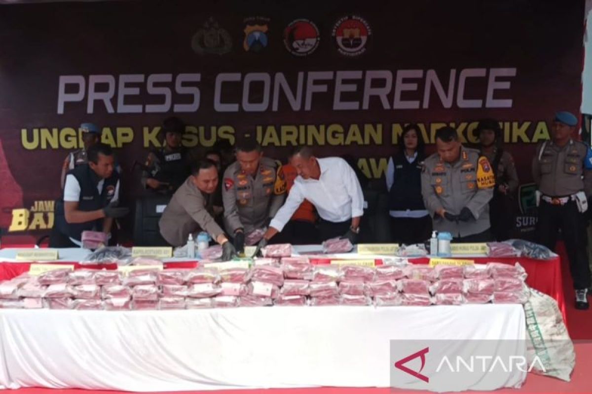 Polrestabes Surabaya gagalkan peredaran 144 kilogram sabu